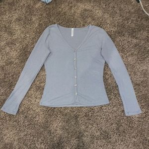 Lulus Basics small grey cardigan